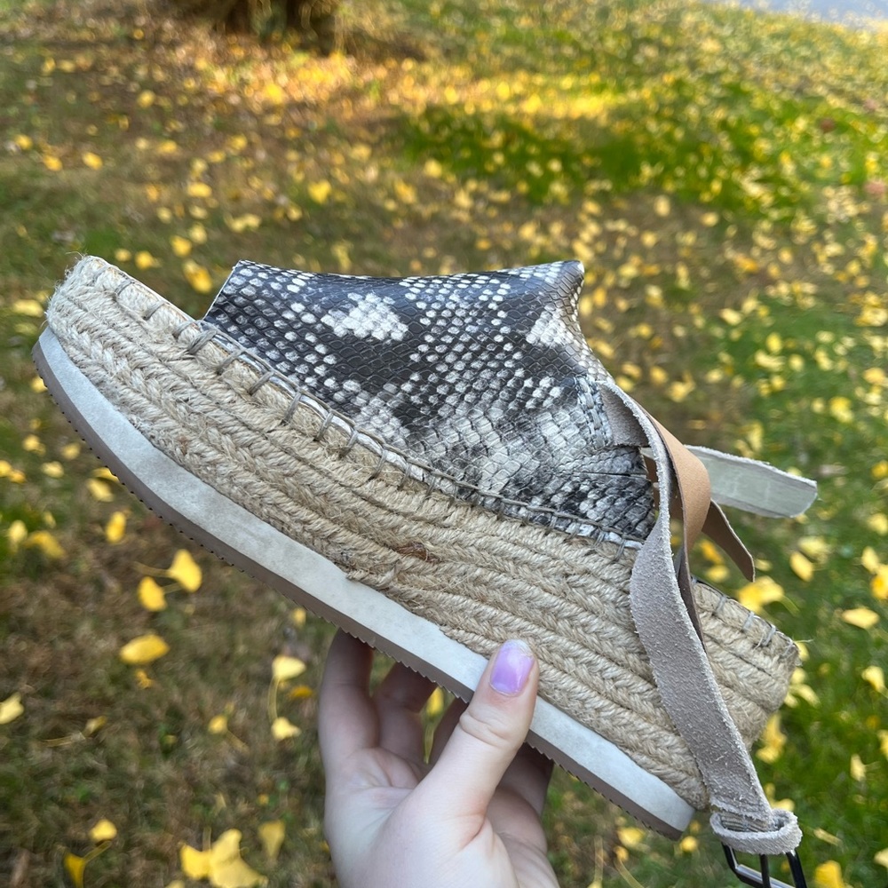 Dolce Vita snakeprint espadrilles